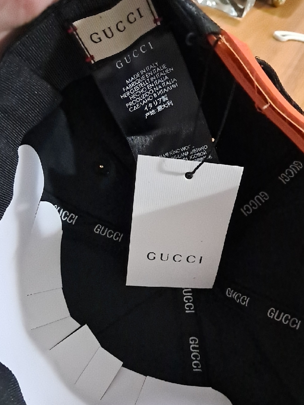 Gucci Black The North Face Logo Baseball Cap with Red Top Button - Picture 5 of 5